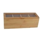 Caixa Para Chas Bambu Acrílico 9x9x27cm BTC