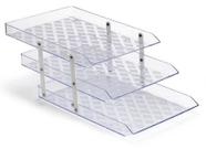 Caixa Para Correspondência Tripla Articulável Acrílico Cristal Waleu