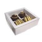 Caixa para Doces Borda Premium Tampa de Acetato e Berço Incluso - Branca - 10 unidades - Ideia - Rizzo