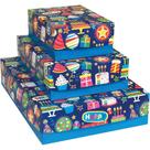Caixa para Presente com Tampa Festas Grande 35X25,5X7,5CM - Sortido, Pacote com 12 Unidades