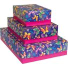 Caixa para Presente com Tampa Festas MD 26X19,5X7,5 Sortido Pacote com 16