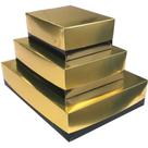 Caixa para Presente com Tampa Paris PQ 14,5X19X7,5 Dourada PCT.C/10