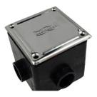 Caixa Passagem Refletor Piscinas Tampa Inox Sodramar