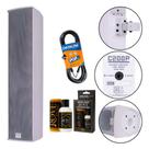 Caixa Passiva Line Array Vertical Donner C200p 150w Branca + Polidor Rove + Cabo P10 Caixa Passiva Line Array Vertical Donner C200p 150w Branca + Polidor Rove + Cabo P10