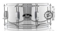 Caixa Pearl Roadshow Steel Shell 14x6,5 em Aço com Aros Triple Flange e 8 Afinações