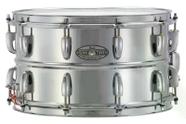 Caixa Pearl Sensitone Heritage Alloy 14x8 Beaded Seamless Steel Shell STH1480S com Pele Remo Top US