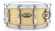 Caixa Pearl Session Studio Select Gloss Natural Birch 14x6,5 Casco Fino Híbrido em Mogno e Birch