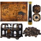 Caixa Pirate Treasure Chest Bencailor 104 unidades com moedas e mapa