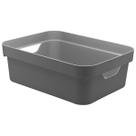 Caixa Plástica 10,5L Organizadora Multiuso OU Cube Cinza Caixa Plástica 10,5L Organizadora Multiuso OU Cube Cinza