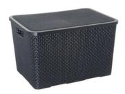 Caixa Plástica com Tampa Organizadora Rattan Multiuso 16 Litros