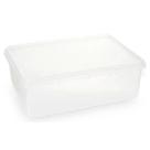 Caixa Plástica Empilhável com Tampa Hermética Transparente de 11 Litros Livre de BPA Plasvale Caixa Plástica Empilhável com Tampa Hermética Transparente de 11 Litros Livre de BPA Plasvale
