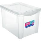 Caixa Plastica Multiuso Cristal 30L 30,5X30X42,5 Medio Caixa Plastica Multiuso Cristal 30L 30,5X30X42,5 Medio