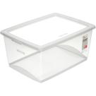 Caixa Plástica Multiuso Cristal 60L com Trava - 63X41X30,5CM