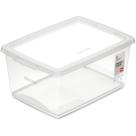 Caixa Plástica Multiuso Cristal 7,5L com Tampa CLICK