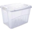 Caixa plastica multiuso grand box alta incolor 56l plasutil