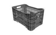 Caixa Plástica Organizadora Preta 45L 36x31x56cm Multiuso, Resistente e Ventilada