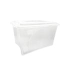 Caixa Plastica Organizadora Transparente Grande 50 Litros - Plasvale Transparente
