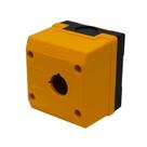 Caixa Plástica TN2-B1E 1 Furo para Botão 22mm Amarela Metaltex