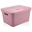 Caixa Plástico 32l Organizadora Ou 24,5x36x46cm - Cinza