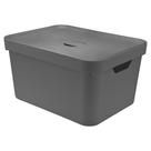 Caixa Plástico 32l Organizadora Ou 24,5x36x46cm - Cinza