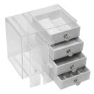 Caixa Porta Joia Acrilico 4 Gaveta Expositor Organizador Bijuteria Anel Brinco Pulseira Colar Suporte Luxo Mesa