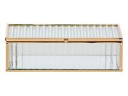 Caixa Porta Objetos Joias Decorativa Em Vidro Com Metal Luxo Caixa Porta Objetos Joias Decorativa Em Vidro Com Metal Luxo