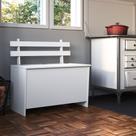Caixa Porta Trecos 75cm com assento Linha Caixa de Lenha CL001 Completa Móveis