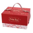 Caixa portátil de papel vermelho Only Love Lasts Forever com folha de ouro