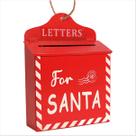 Caixa Postal Vermelha Metal For Santa Enfeite Natalino 21Cm