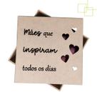 Caixa Presente Dia das Mães MDF Decorada 15x15x5 Lembrança Para Mãe