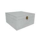 Caixa Quadrada com Dobradiça e Fecho Ouro Velho 20x20x10 Kit 5un Mdf Madeira Pintado