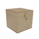 Caixa Quadrada com Dobradiça e Fecho Personalizado 10x10x10 Kit 20un Mdf Madeira