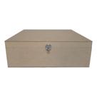 Caixa Quadrada com Dobradiça e Fecho Personalizado 30x30x10 Mdf Madeira