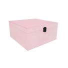 Caixa Quadrada com Dobradiça e Fecho Preto 20x20x10 Kit 5un Mdf Madeira Pintado
