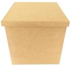 Caixa Quadrada Tampa Sapato 17x17x28 Mdf Madeira
