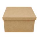 Caixa Quadrada Tampa Sapato 21x21x21 Mdf Madeira