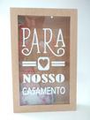 Caixa Quadro Cofre Mdf 27x17cm Para Nosso Casamento Lindo