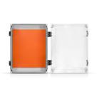 Caixa quadro painel eletrico tampa transparente com dobradiça e fecho 30x30x20 cinza ip66