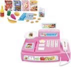 Caixa Registradora Infantil - Cartao Moedas Maquina Dinheiro Cor: Rosa