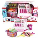 Caixa Registradora Rosa Faz De Conta Creative Fun Com Acessórios Luz e Som - Multikids