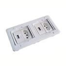 Caixa regua retangular 2 tomadas 2 usb dados