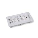 Caixa regua retangular 3 tomadas 1 usb charger