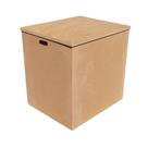 Caixa Retangular Grande com Alça Tampa Sapato 52x43x53 Mdf 4mm Madeira