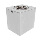 Caixa Retangular Grande com Alça Tampa Sapato Gravada Laser 52x43x53 Mdf 4mm Madeira Pintado