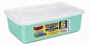 Caixa Retangular Hermética 6L com Tampa -