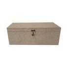 Caixa Retangular para Mini Chandon com Dobradiça e Fecho 25x10x9 Kit 3un Mdf Madeira