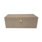 Caixa Retangular para Mini Chandon com Dobradiça e Fecho 25x10x9 Mdf Madeira
