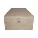 Caixa Retangular para Vinho com Dobradiça e Fecho 1 Divisoria 35x20x10 Kit 5un Mdf Madeira