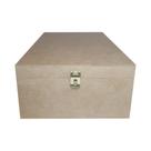 Caixa Retangular para Vinho com Dobradiça e Fecho 1 Divisoria 35x20x10 Mdf Madeira