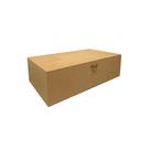 Caixa Retangular para Vinho Divisória, Dobradiça e Fecho 35x20x10cm Mdf Madeira